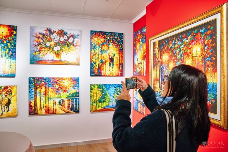 Material de inauguración y publicidad de la Galería de Arte Leonid Afremov