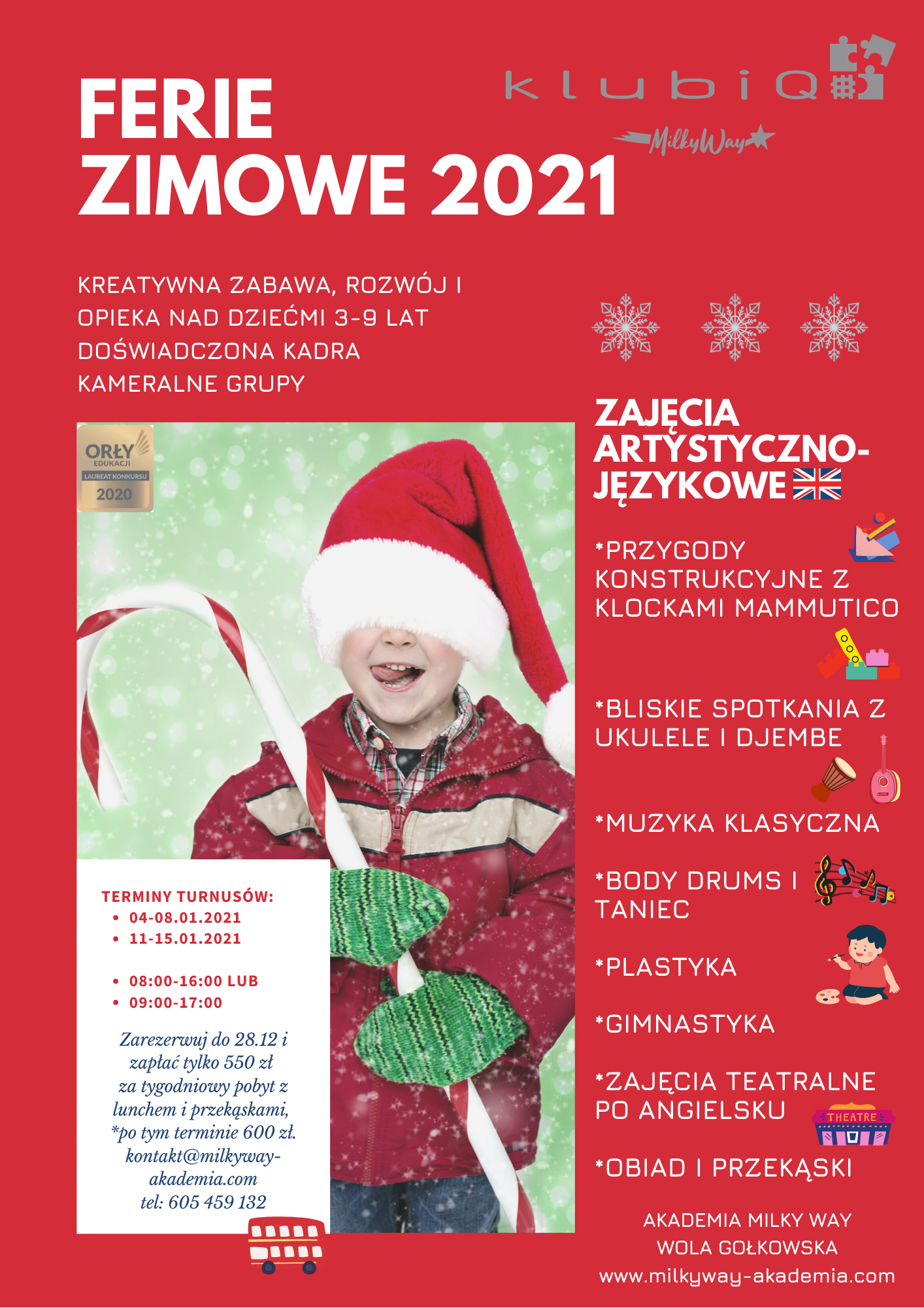 Półkolonie - ferie zimowe 2021