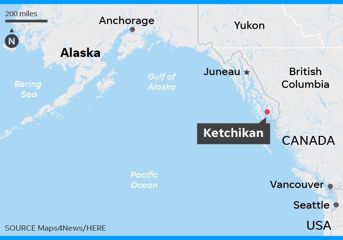 Two floatplanes collide in midair near Ketchikan, Alaska