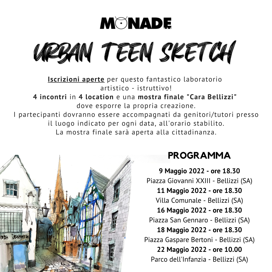 URBAN TEEN SKETCH: I RAGAZZI E L'ARTE NEL CONTESTO CITTADINO