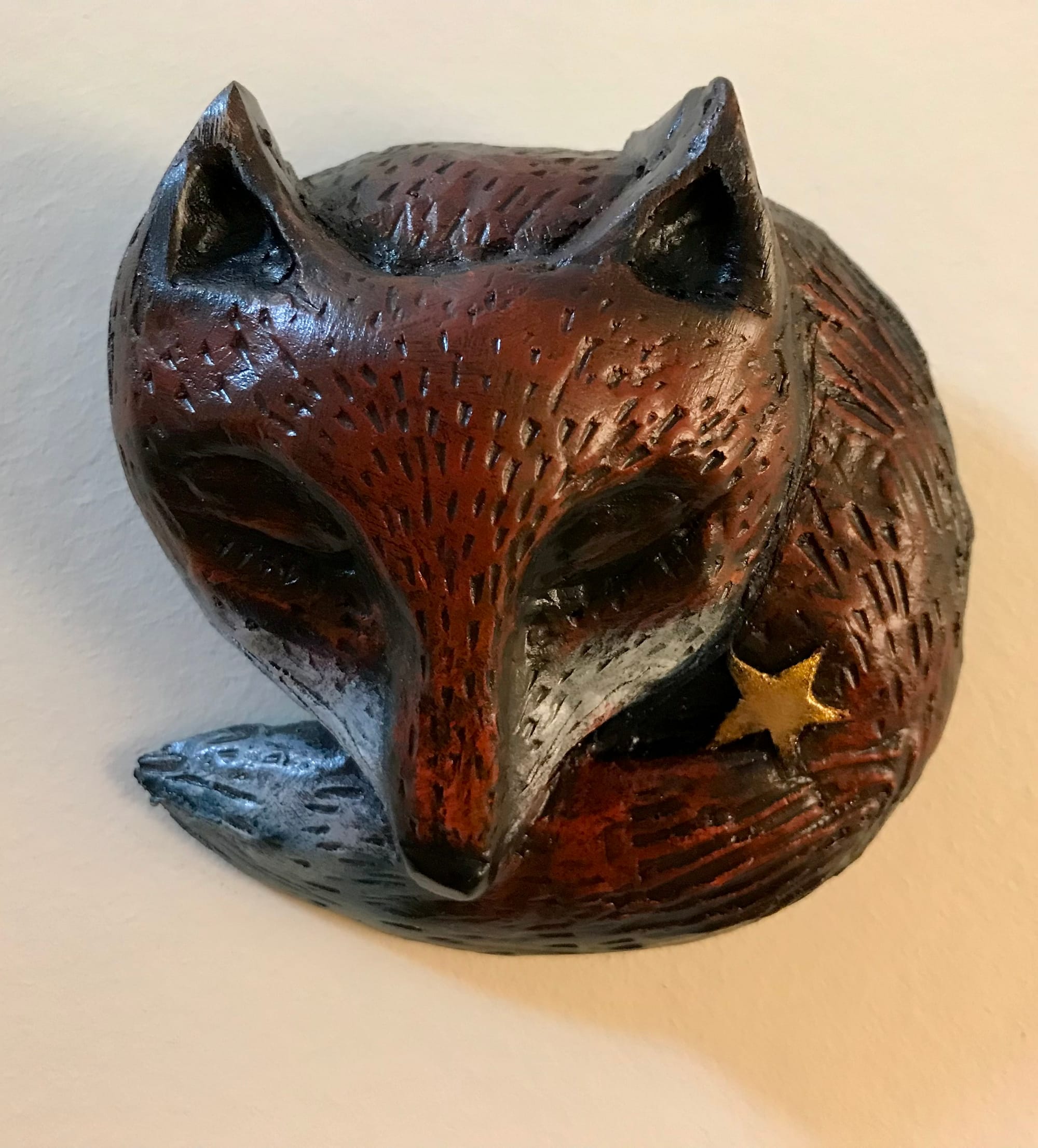 Sleeping Fox Wall Hanging/ Paper Weight