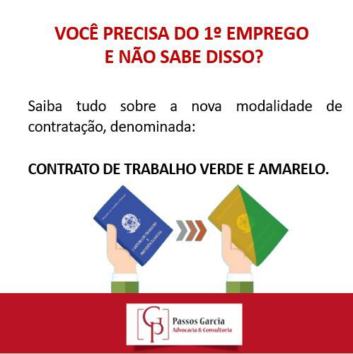 Contrato de trabalho verde e amarelo