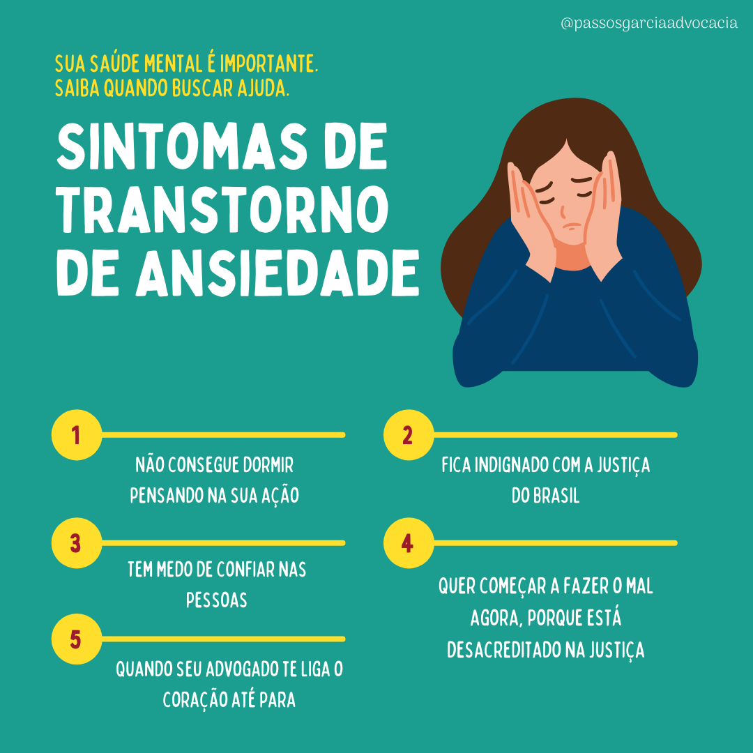 Sintomas de transtorno de ansiedade