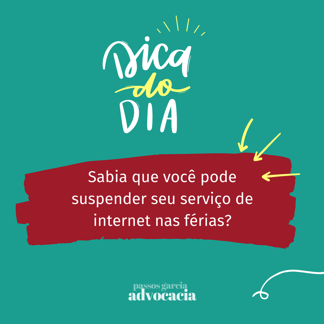 Suspender internet nas férias