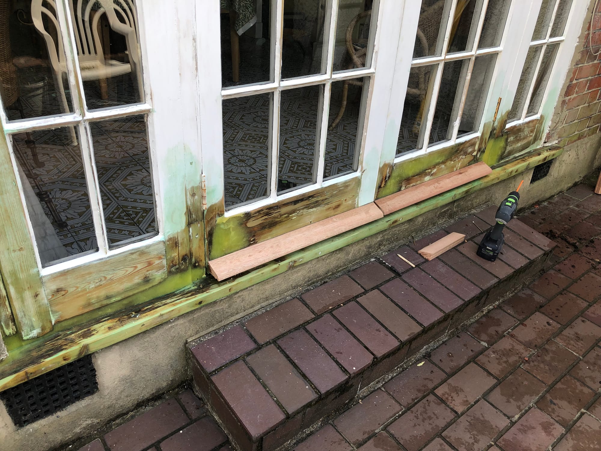 Restoration of French doors