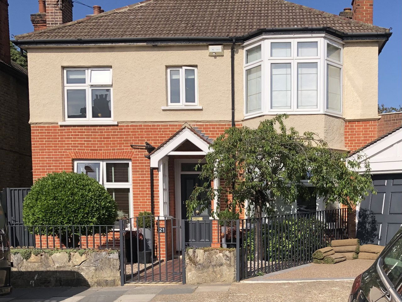 After brick restoration and repointing