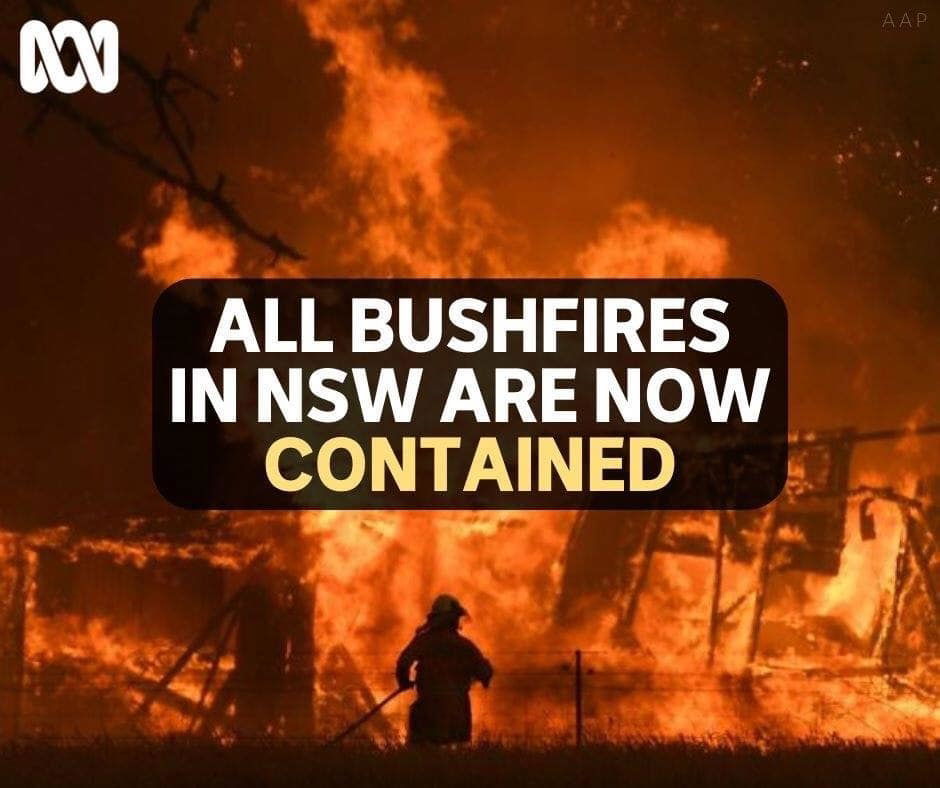 NSW Bushfires Are Contained