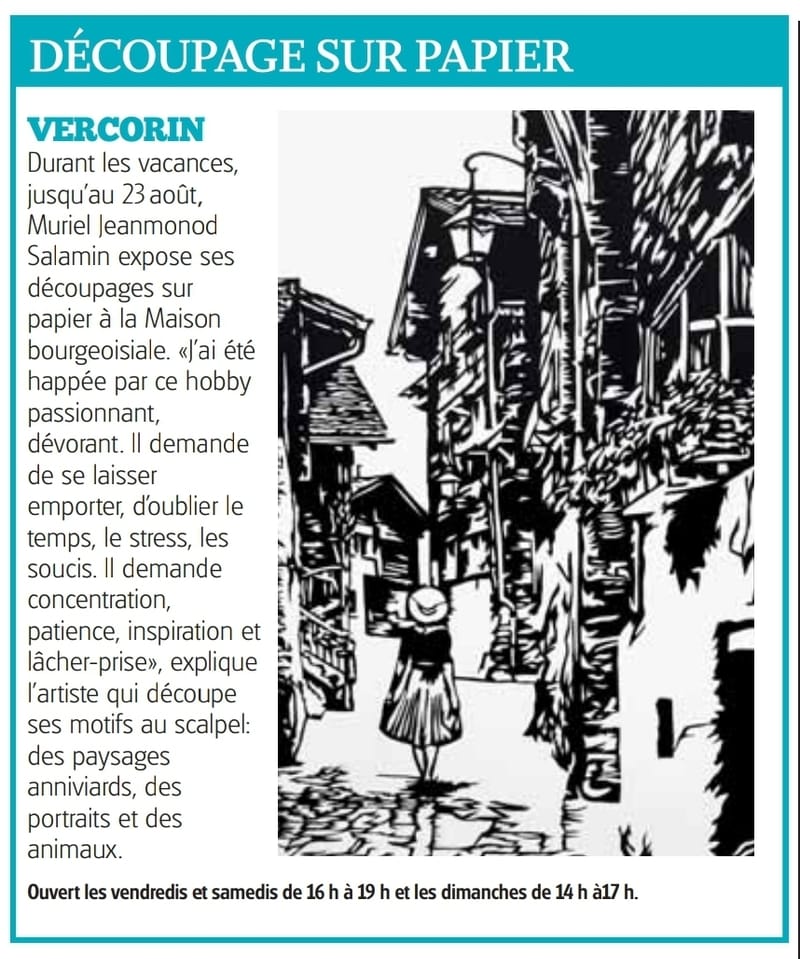 Article dans le Journal de Sierre