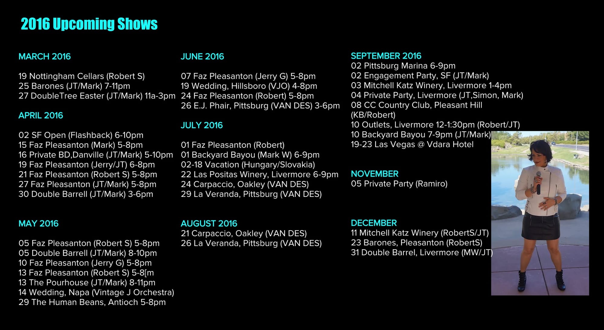 2016 Performance Calendar