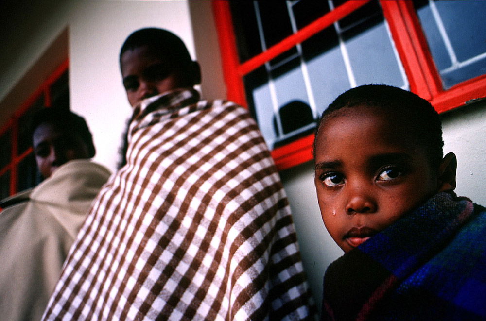 HIV/AIDS orphans, Lesotho, 2002.