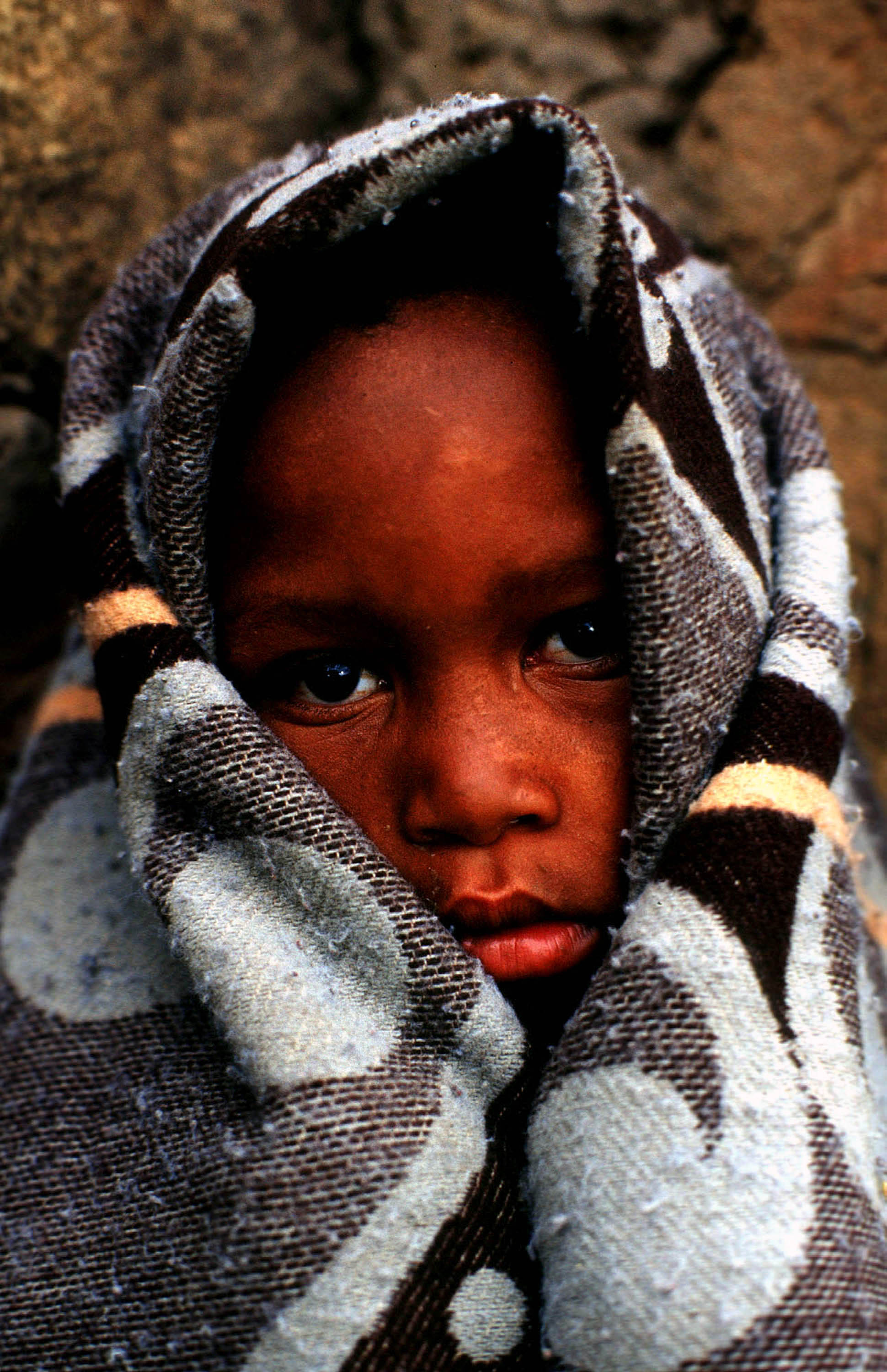HIV/AIDS orphans, Lesotho, 2002.