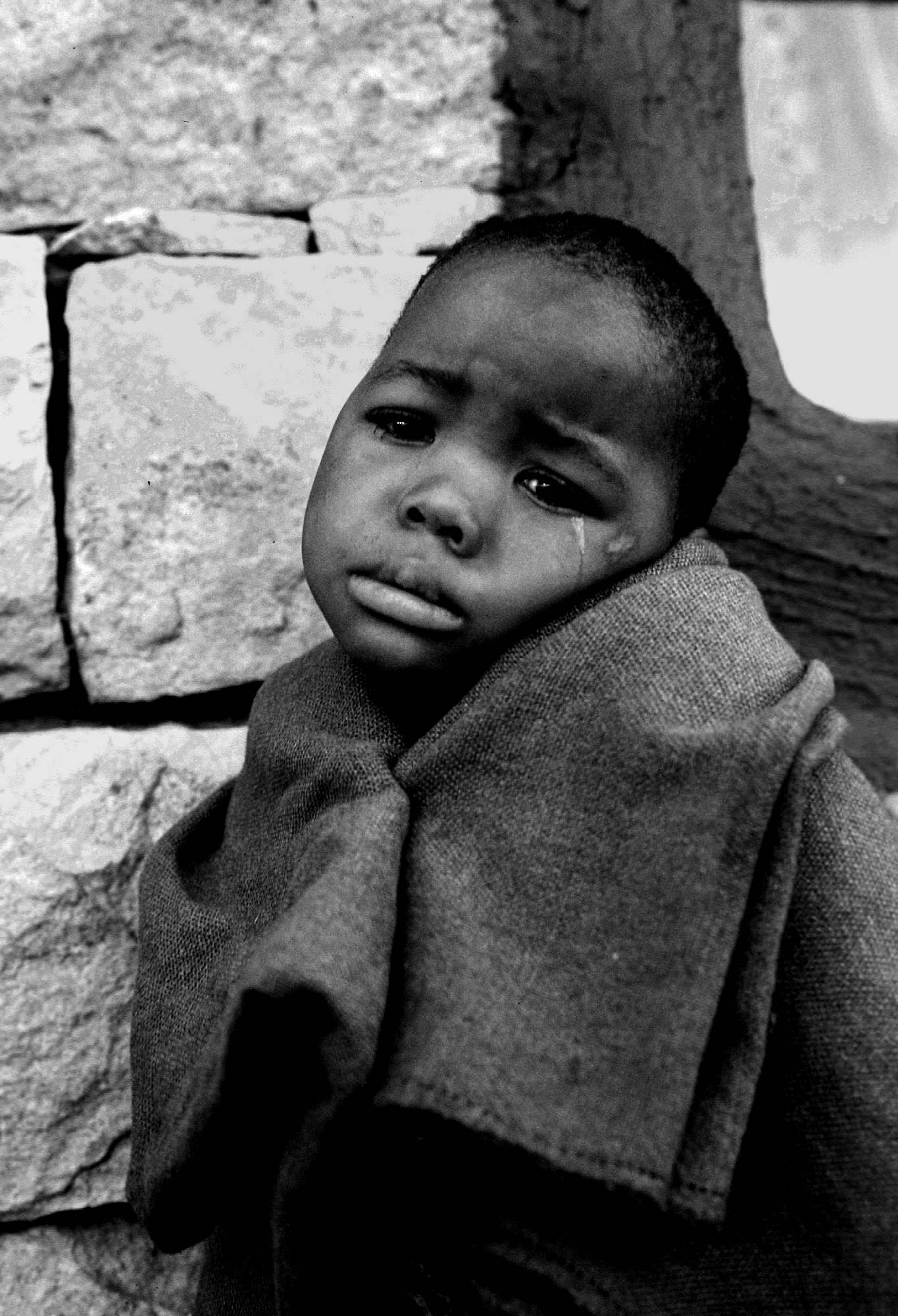 HIV/AIDS orphans, Lesotho, 2002.