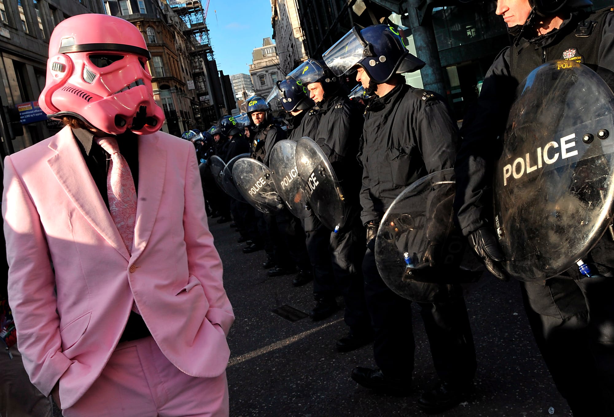G20 Summit protests, London, 2009.