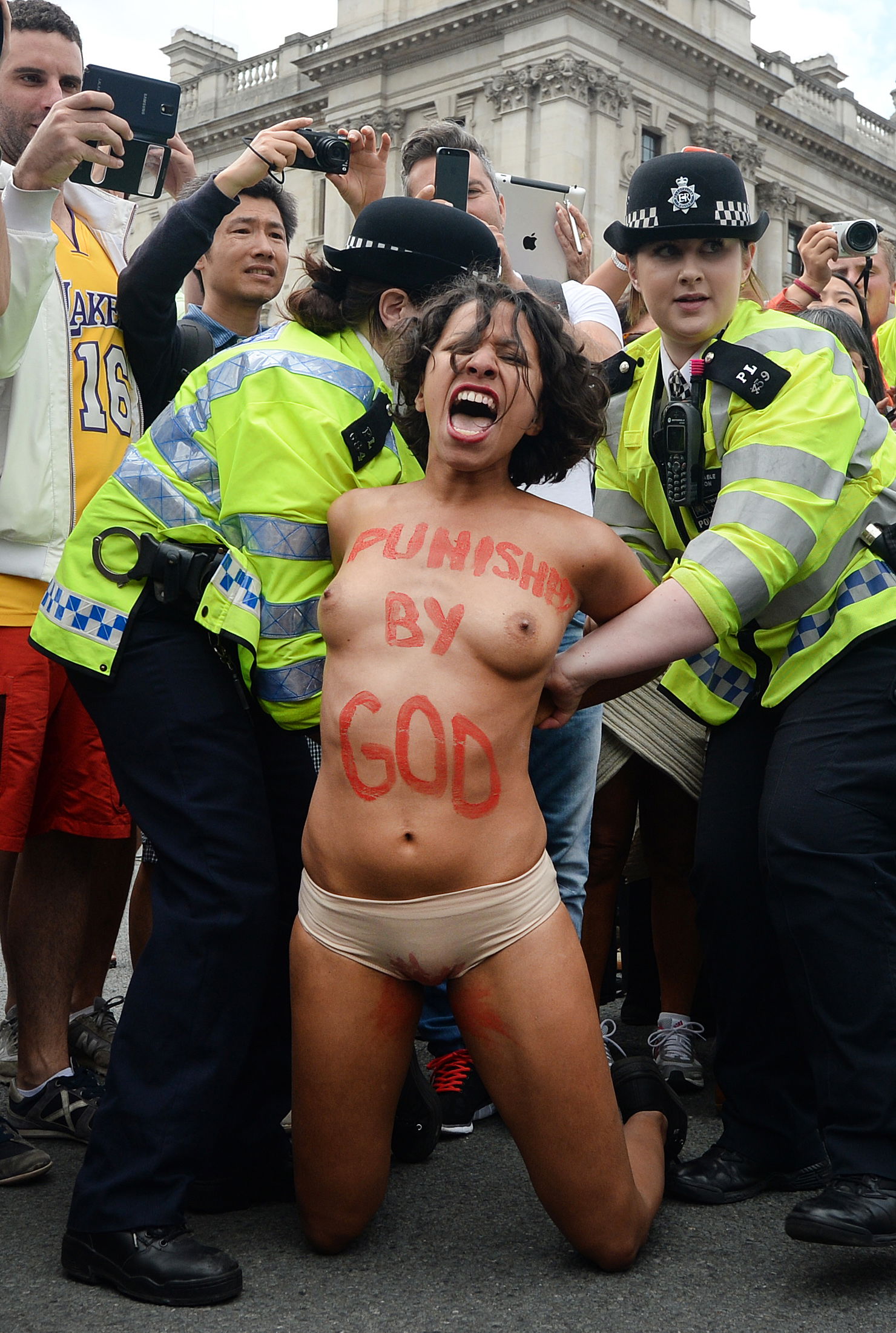 Women rights protest, London, 2014.