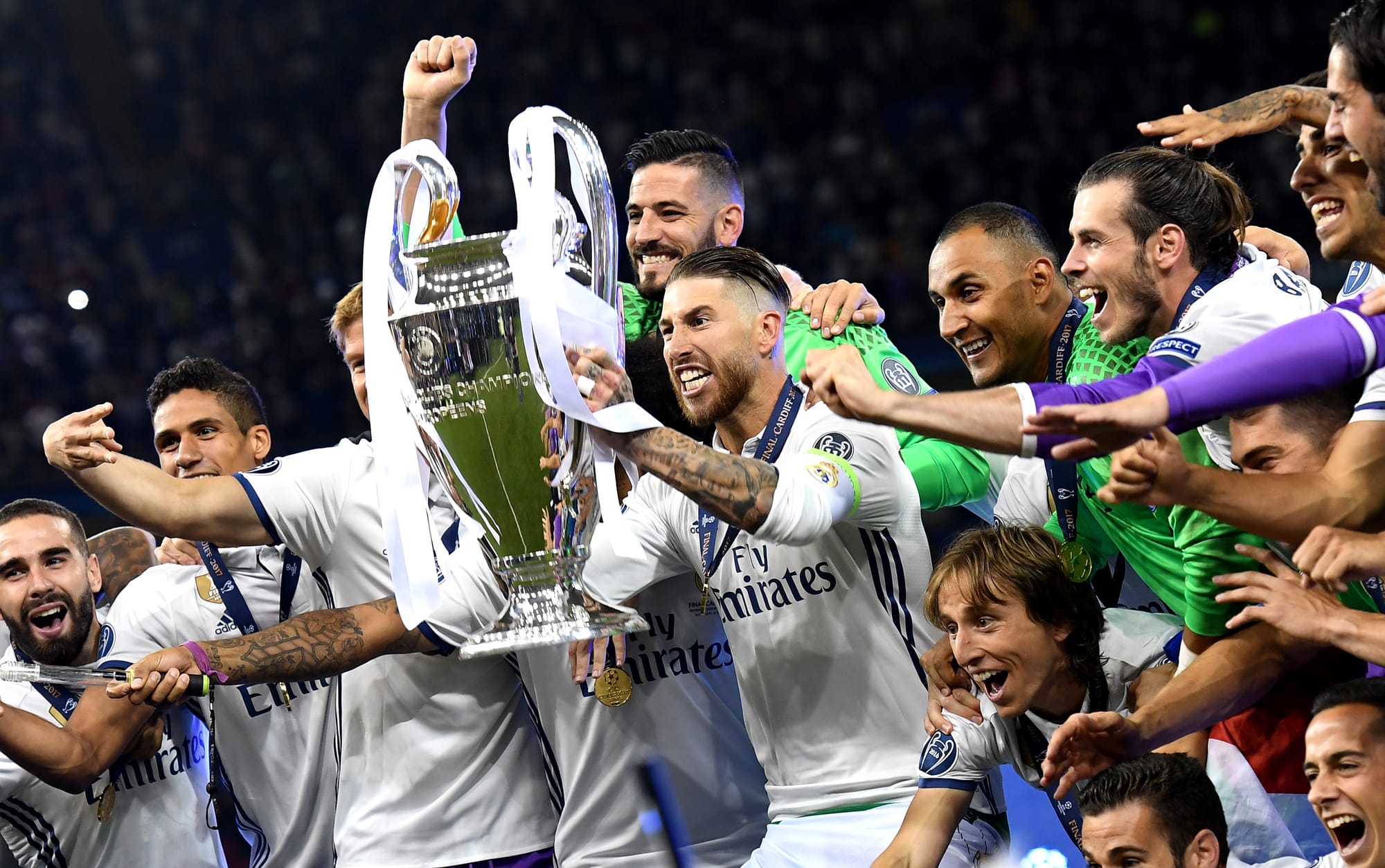 Real Madrid, Champions League winners, Cardiff, 2017.