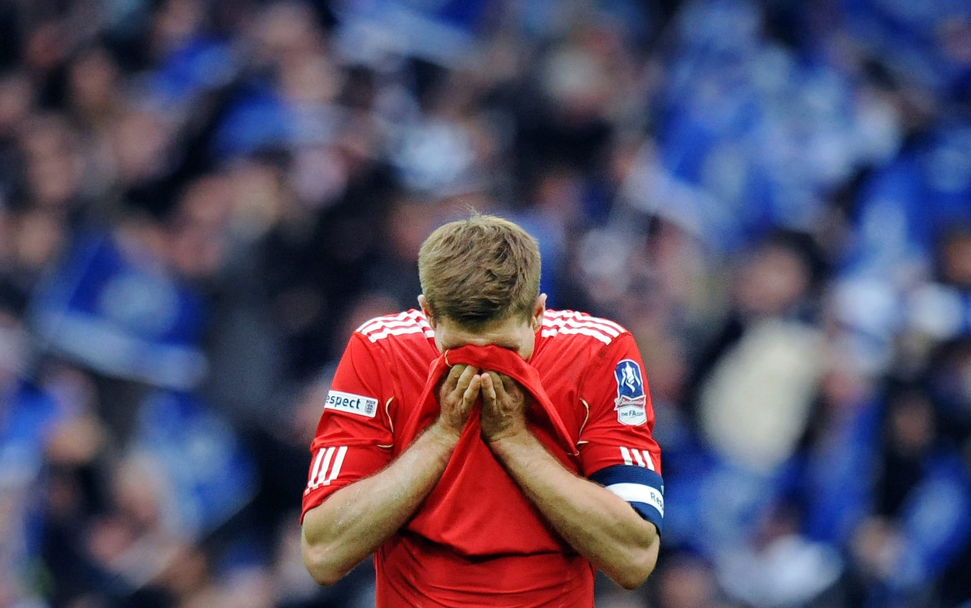 Liverpool's Steven Gerrard reacts, London, 2015.