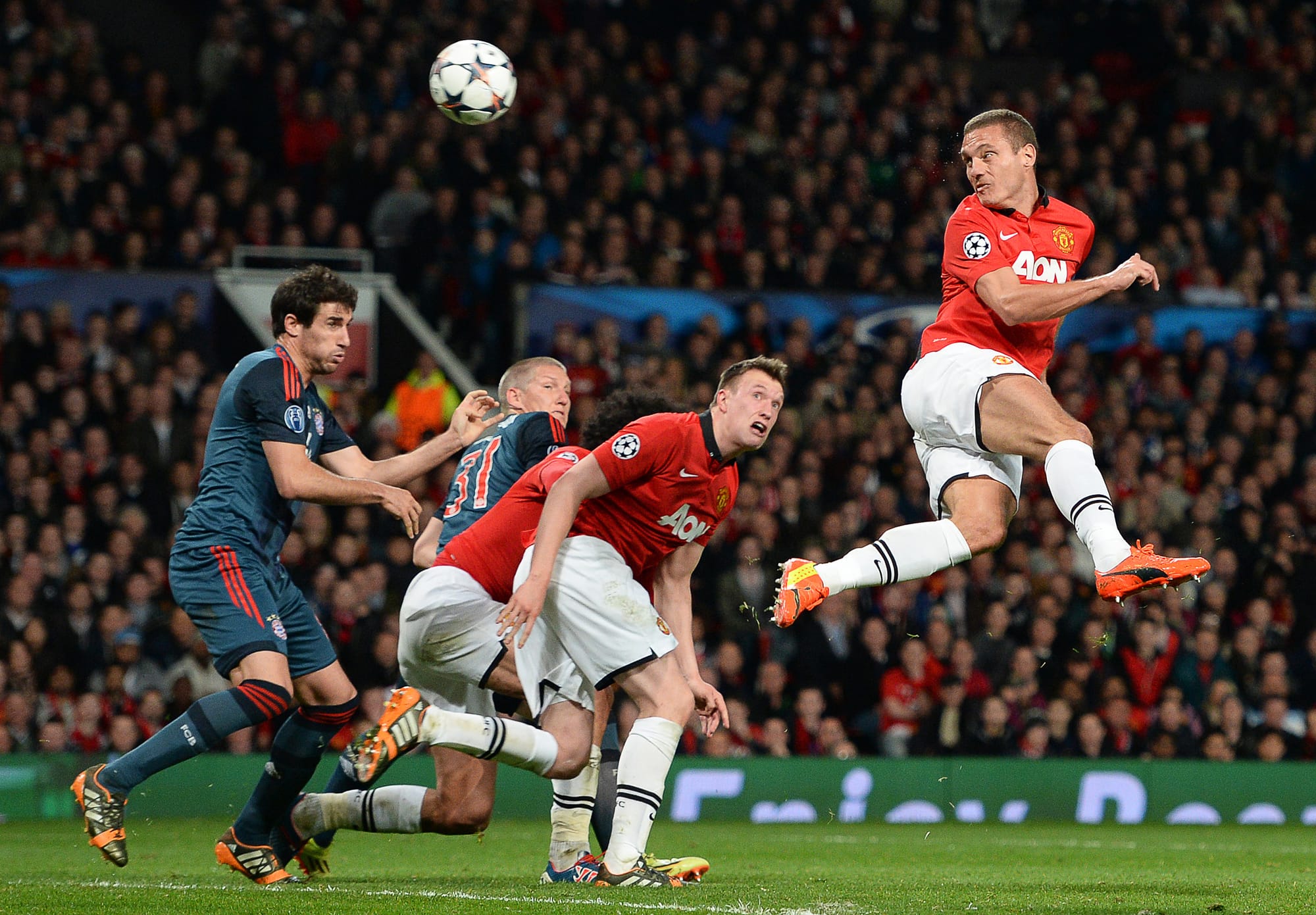 Champions League soccer, Manchester, 2015.