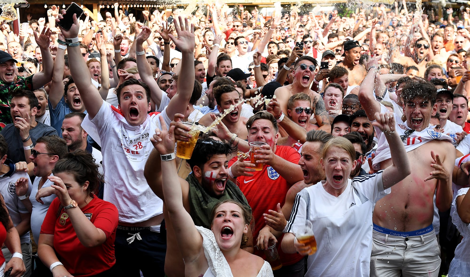 England World Cup fans, London 2018