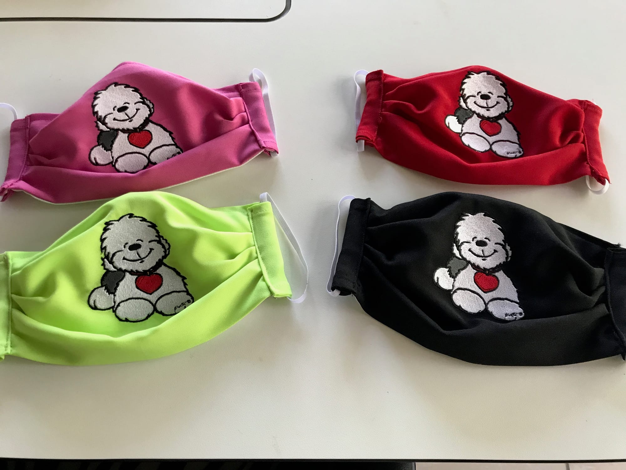 Masks in different colors
