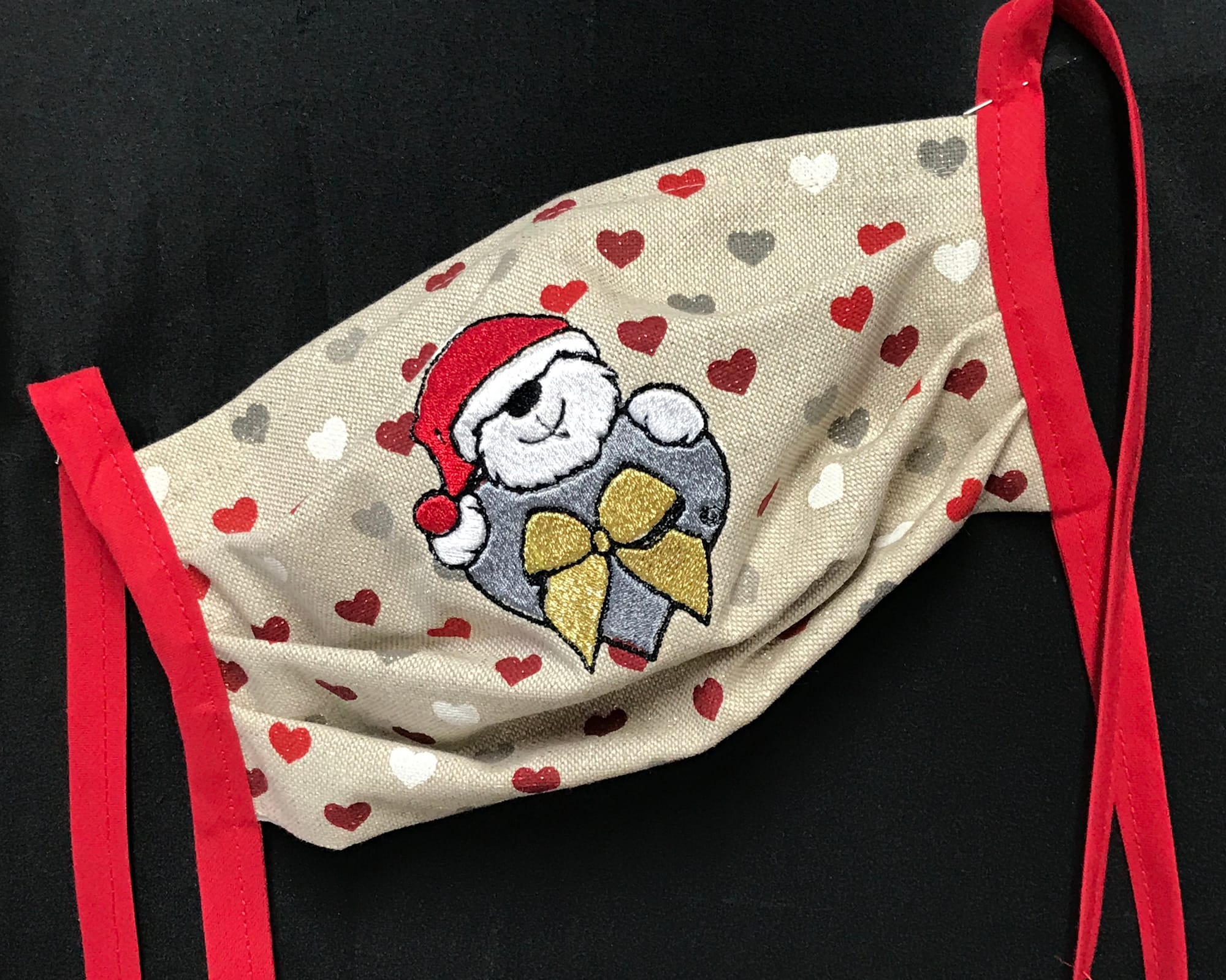 Mask red christmas