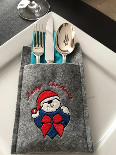 Christmas Flatware holder