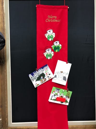 Red Christmas cardholder