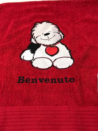 Red towel benvenuto