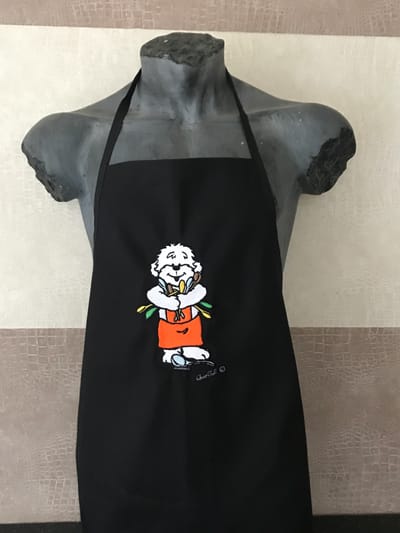 Black with orange broidery