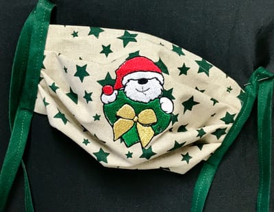 Green Christmas mask