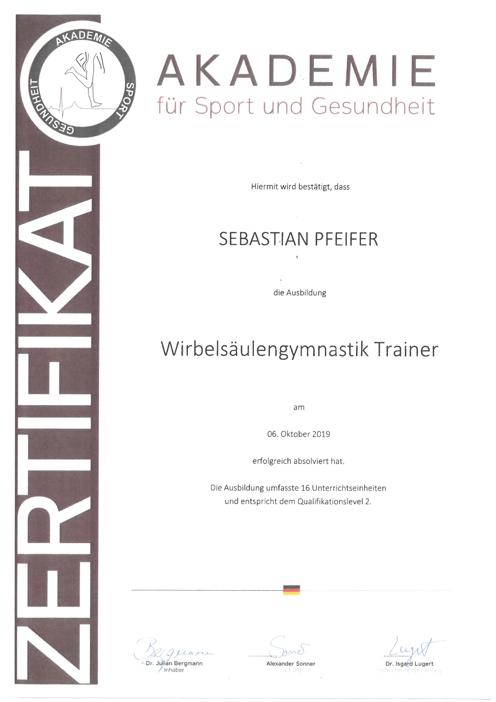 Wirbelsäulengymnastik-Trainer (ASG)