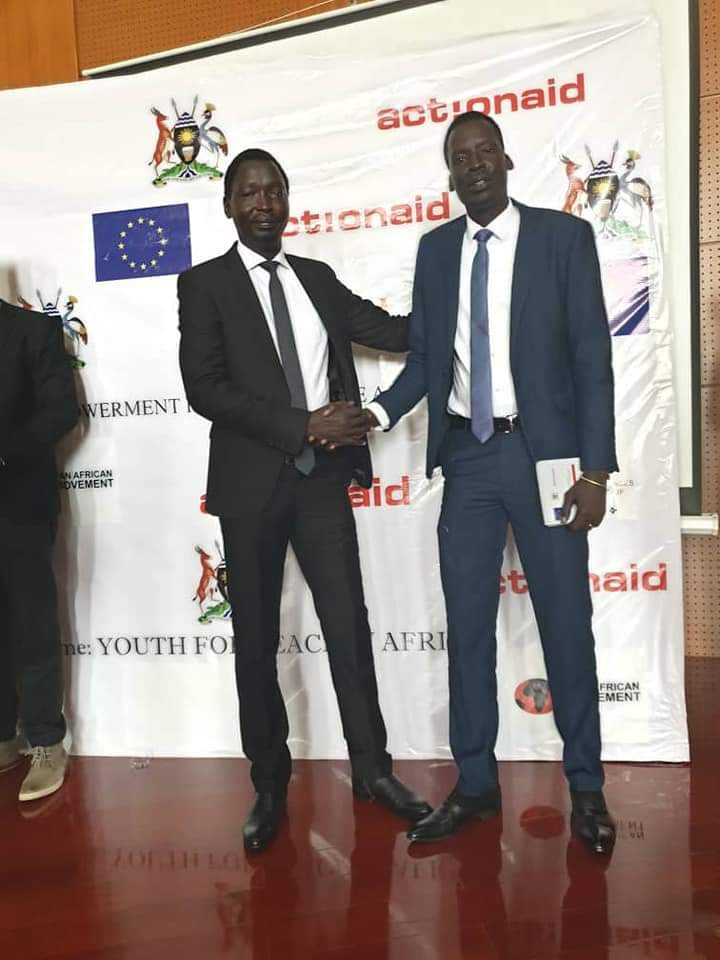 AYDEC's Continental Project Director with other delegates at the Peace and Security Forum in Uganda