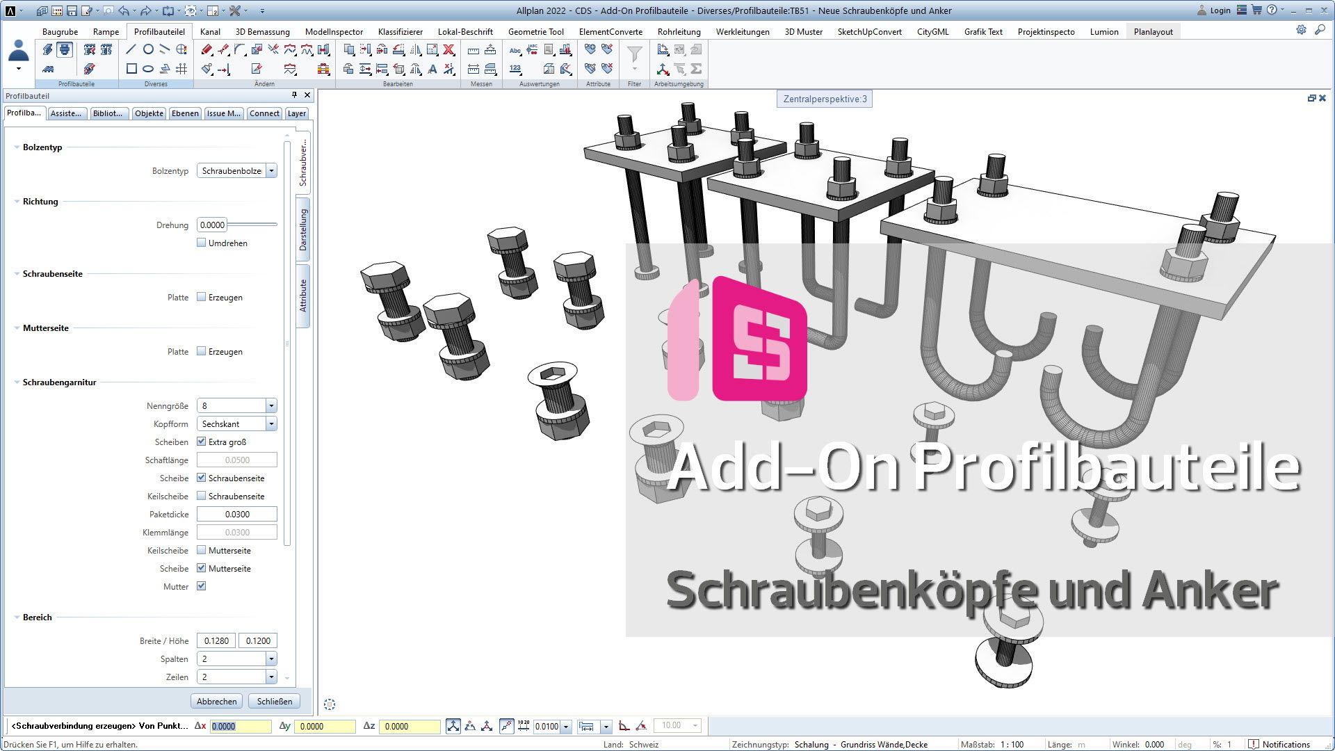 Neue Schraubenköpfe, Anker und Holzbauschrauben (1.0.0.16.)