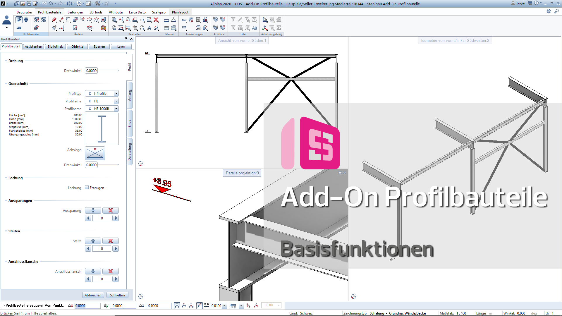 Stützen und Träger | Basisfunktionen
