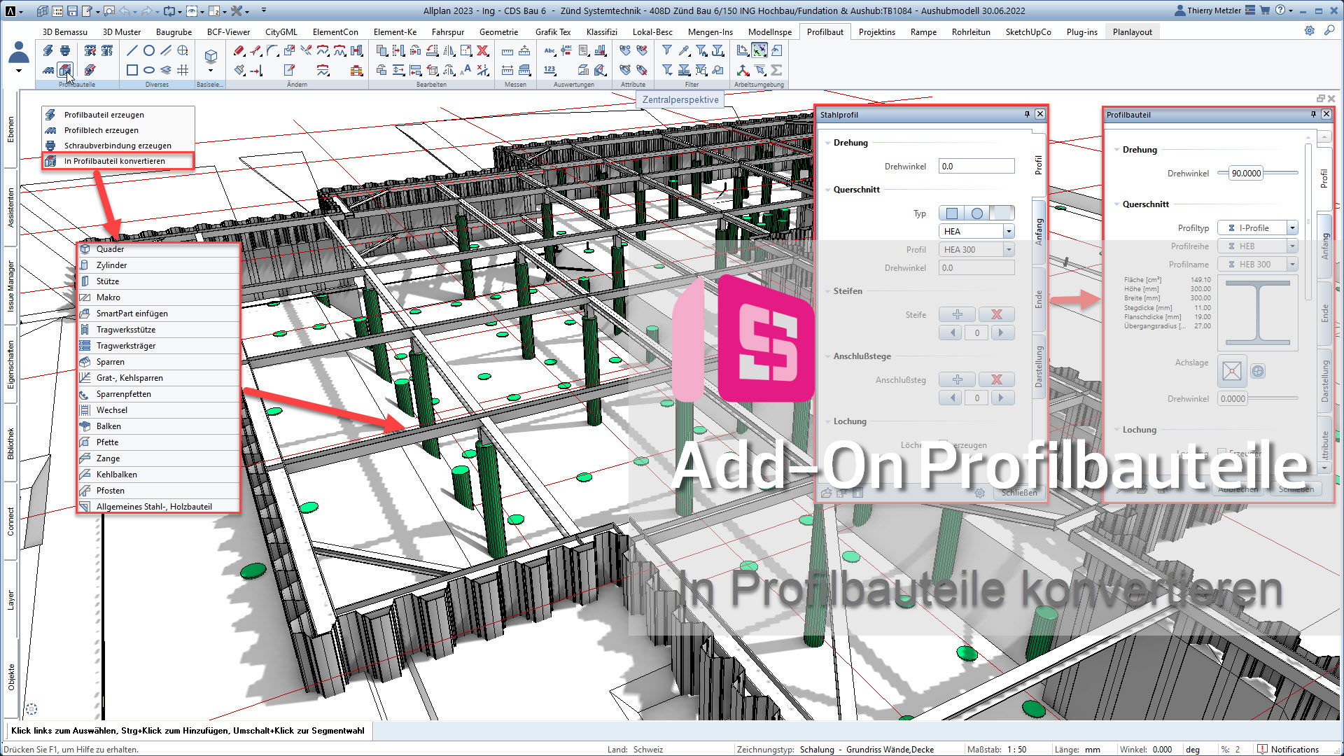 In Profilbauteile konvertieren (2.0.0.6.)