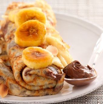 Nutella banane et noix