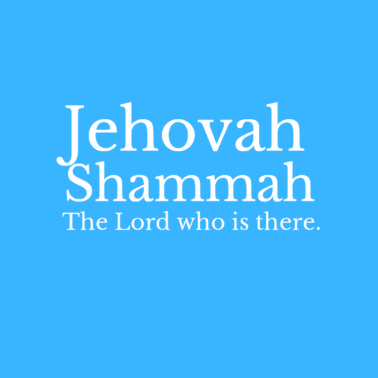 JEHOVAH SHAMMAH (Jan 2021)