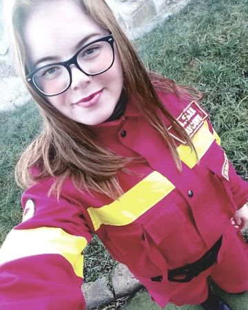 Baltariu Andreea Cătălina, voluntar ISU „Bucovina" Suceava: "Imi place să îi ajut pe cei din jurul meu...Abia astept să devin cadru medical ca să pot să ajut și mai mult!"