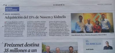 El Grupo Busquets compra el 15% de les marcas nooem y Kidnelis para reforzar los mercados nacional e internacional