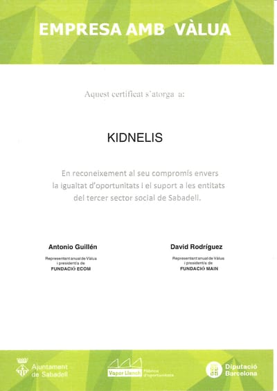 Kidnelis empresa amb vàlua