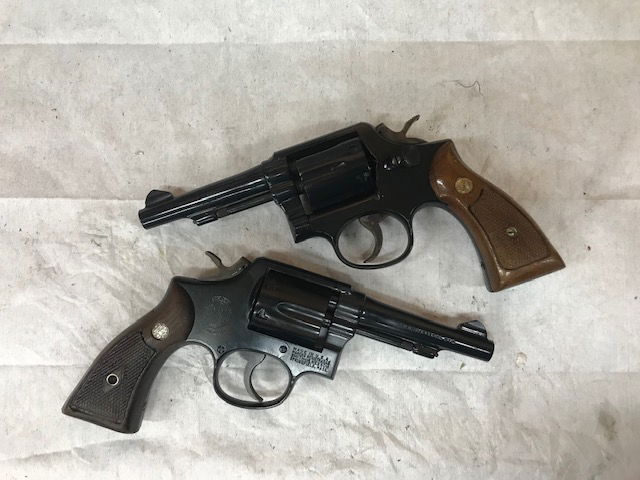 A pair of Model 10's reblued