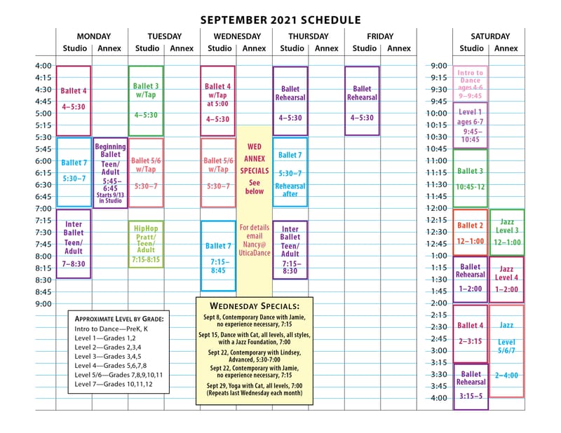 Email nancy@uticadance.com to reserve your space in class!