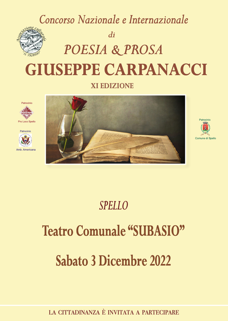 Concorso Nazionale e Internazionale di Poesia e Prosa GIUSEPPE CARPANACCI