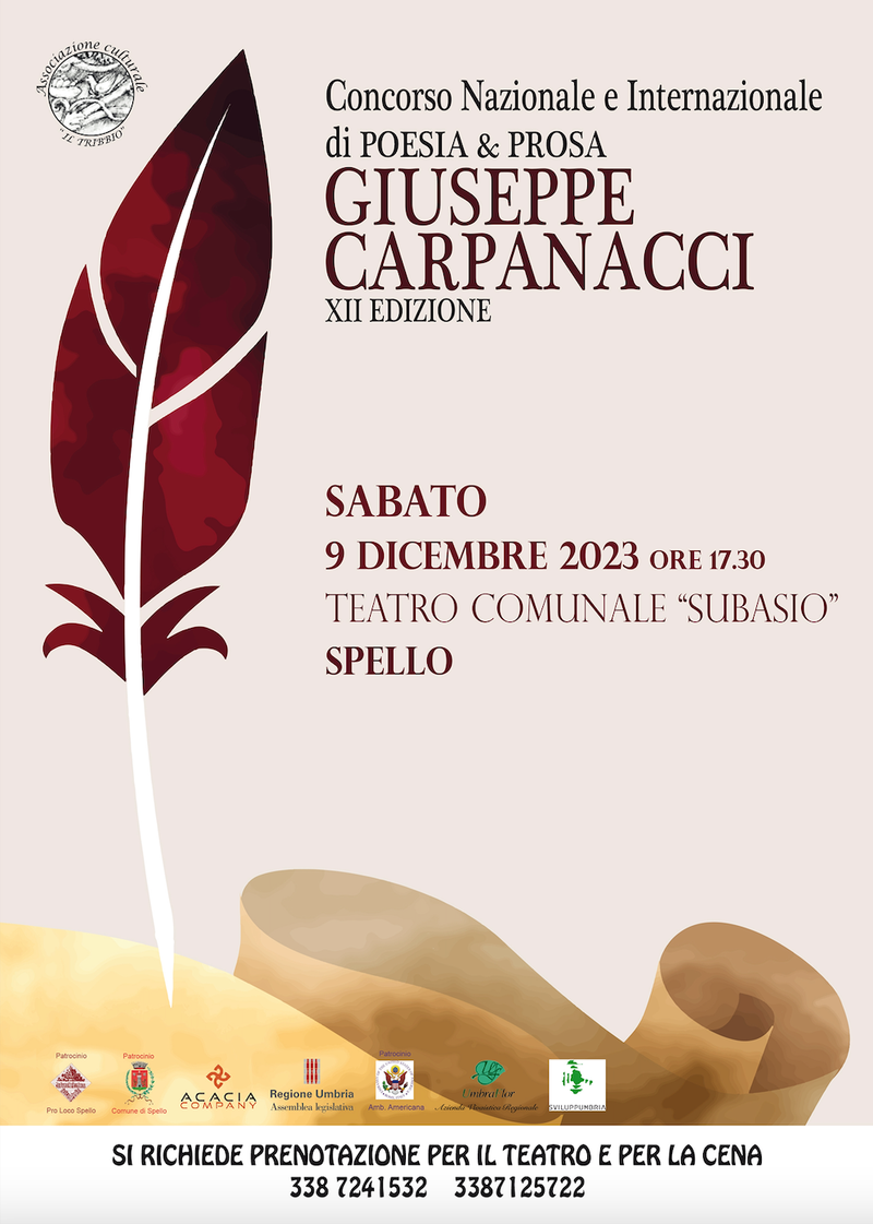 CONCORSO NAZIONALE e INTERNAZIONALE di poesia e prosa GIUSEPPE CARPANACCI