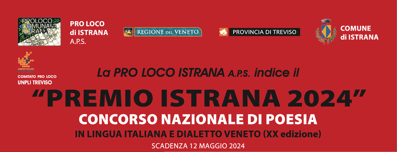 CONCORSO NAZIONALE DI POESIA PREMIO ISTRANA 2024