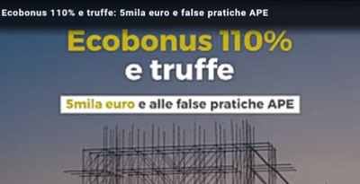 Attenzione alle truffe già in atto per l'Ecobonus 110%