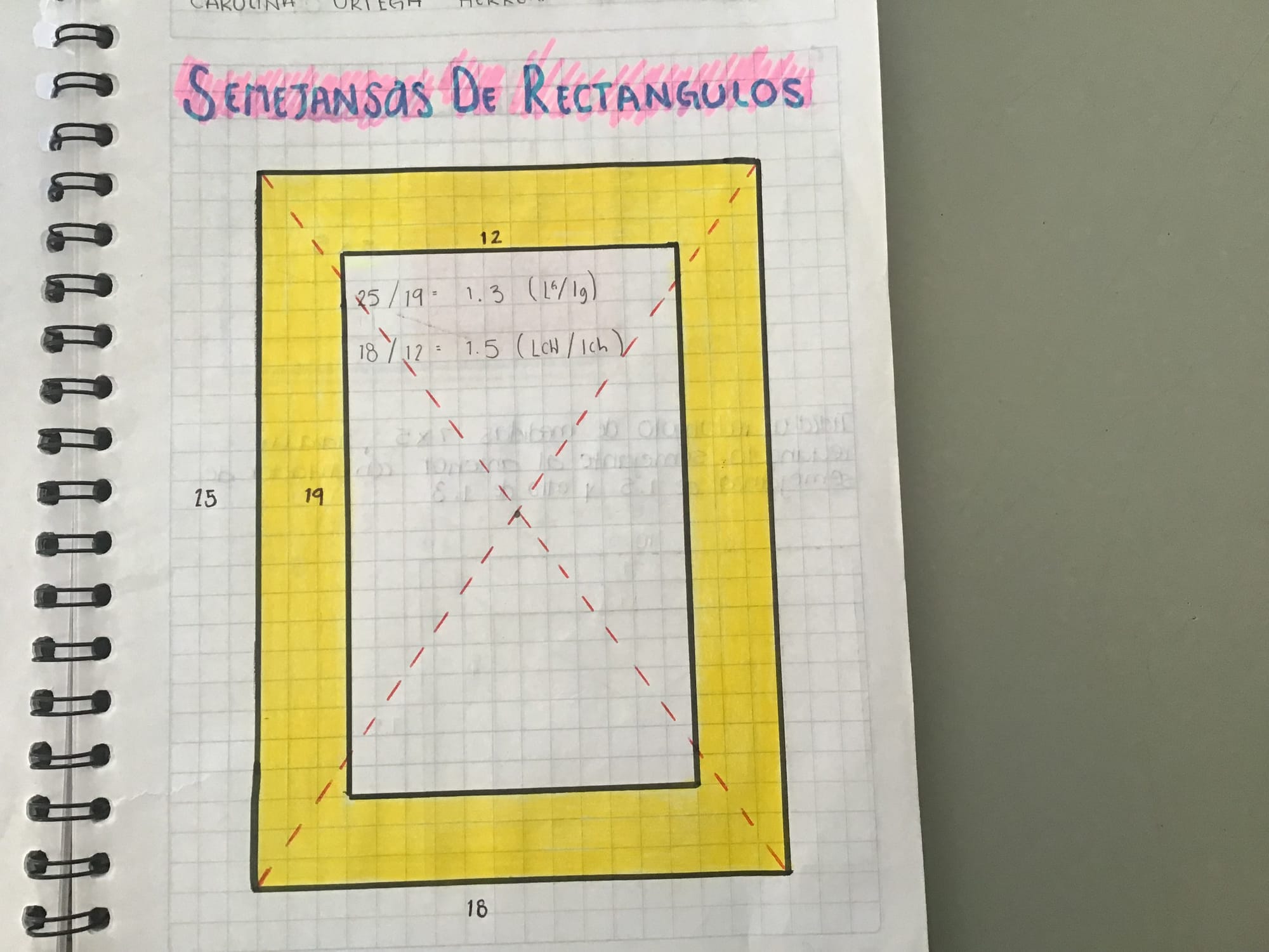 6. Trazó de dos rectángulos (semejanza de rectángulos)