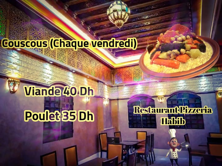 couscous Viande 40 Dh Poulet 35 Dh