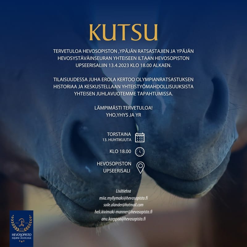 Hevosopiston, Ypäjän Ratsastajien ja Ypäjän Hevosystäväinseuran yhteinen ilta