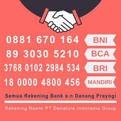 Rekening Asli Tujuan Transfer Pemesanan Obat Herbal De Nature