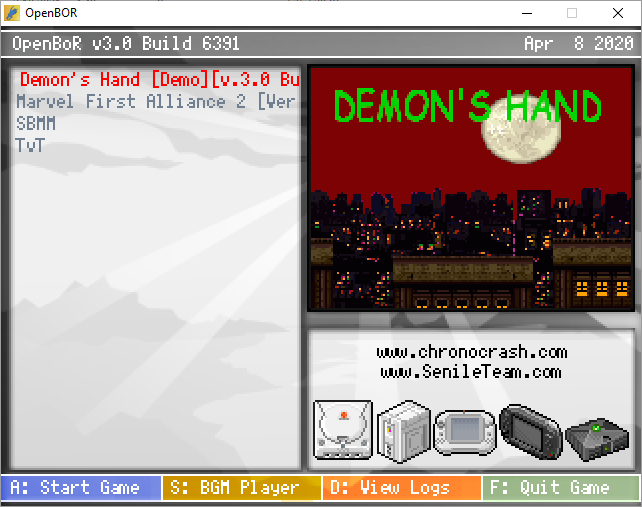 Demon's Hand | OpenBoR Game Pack